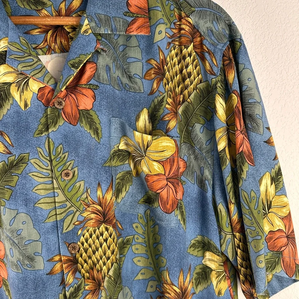 Tommy Bahama Hawaiian Silk‎ Camp Shirt Sz L